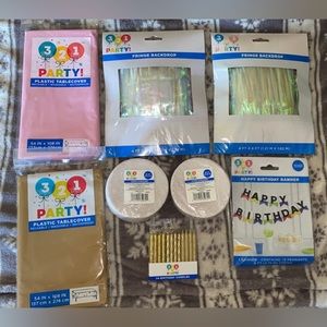 Pink & Gold Party Supply Bundle 🎉🎊🎈
